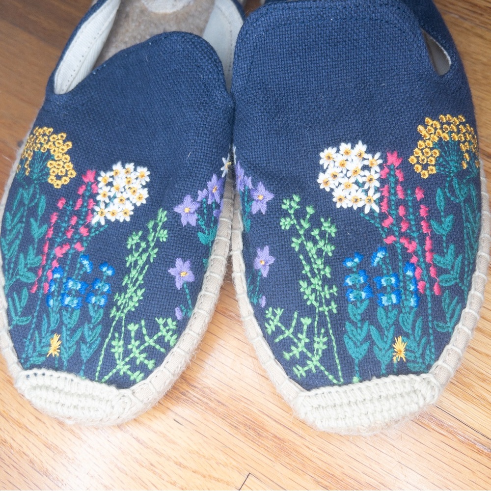 Soludos Embroidered Wildflower Espadrille Mule Slides - Picture 5 of 7